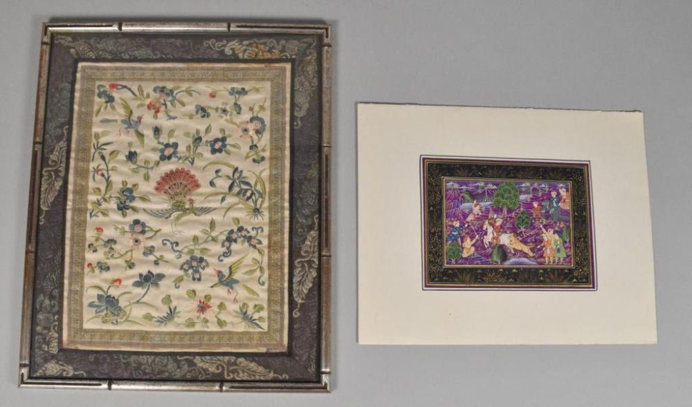 Lot 187: 2 Pieces Asian Textile Art
