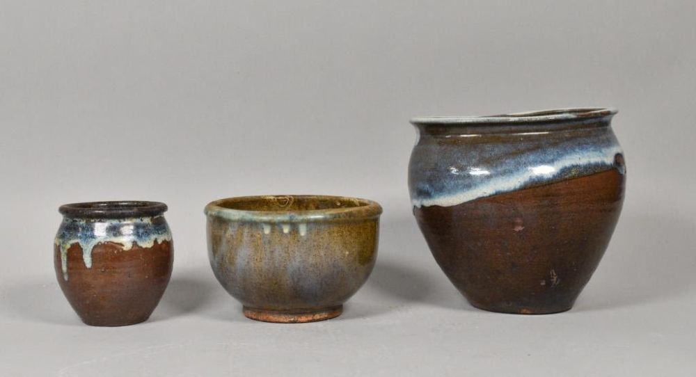 Lot 193: 3 Japanese Karatsu Pottery Bowls