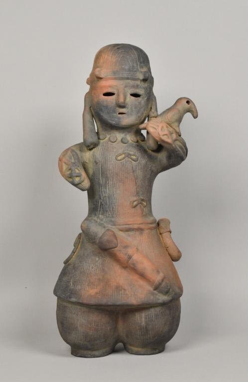 Lot 203: Japanese Pottery Haniwa Warrior Figure