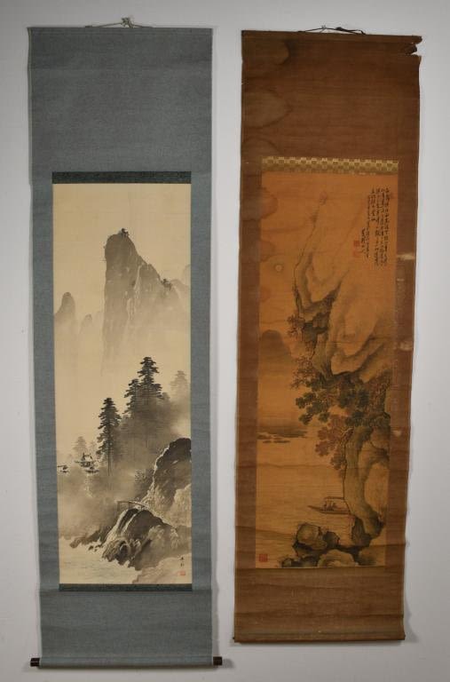 Lot 205: 2 Japanese Wall Scrolls