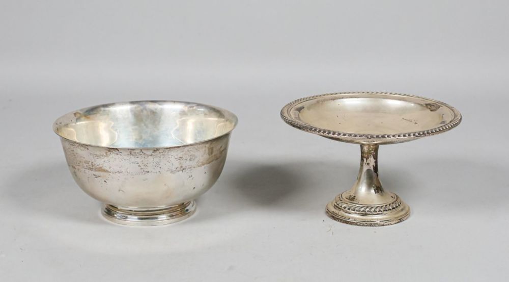 Lot 233: Tiffany Sterling Bowl & International Compote