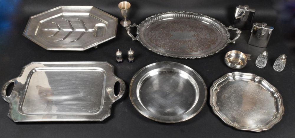 Lot 241: 13 Pieces Silver & Silverplate