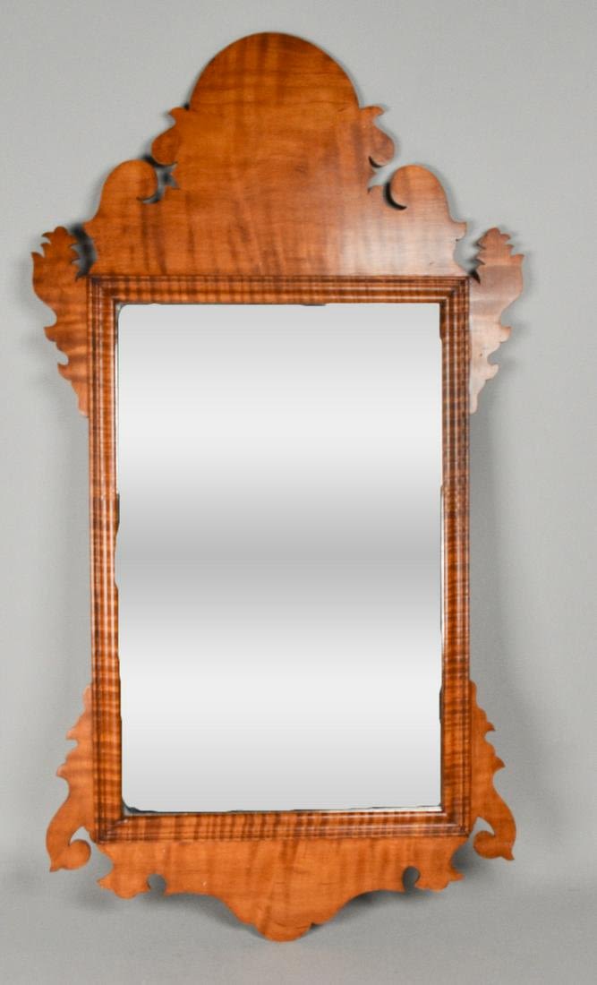 Lot 261: Tiger Maple Federal Style Mirror