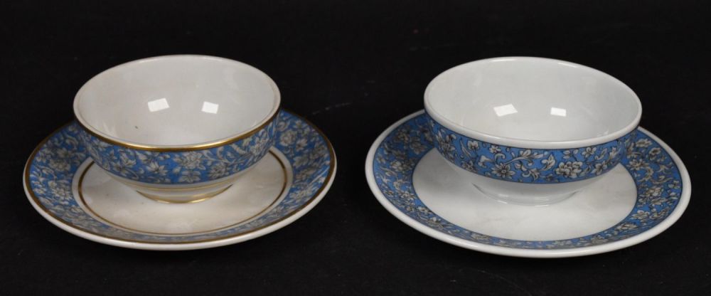 Lot 320: 2 Haviland Limoges Porcelain Cups & Saucers