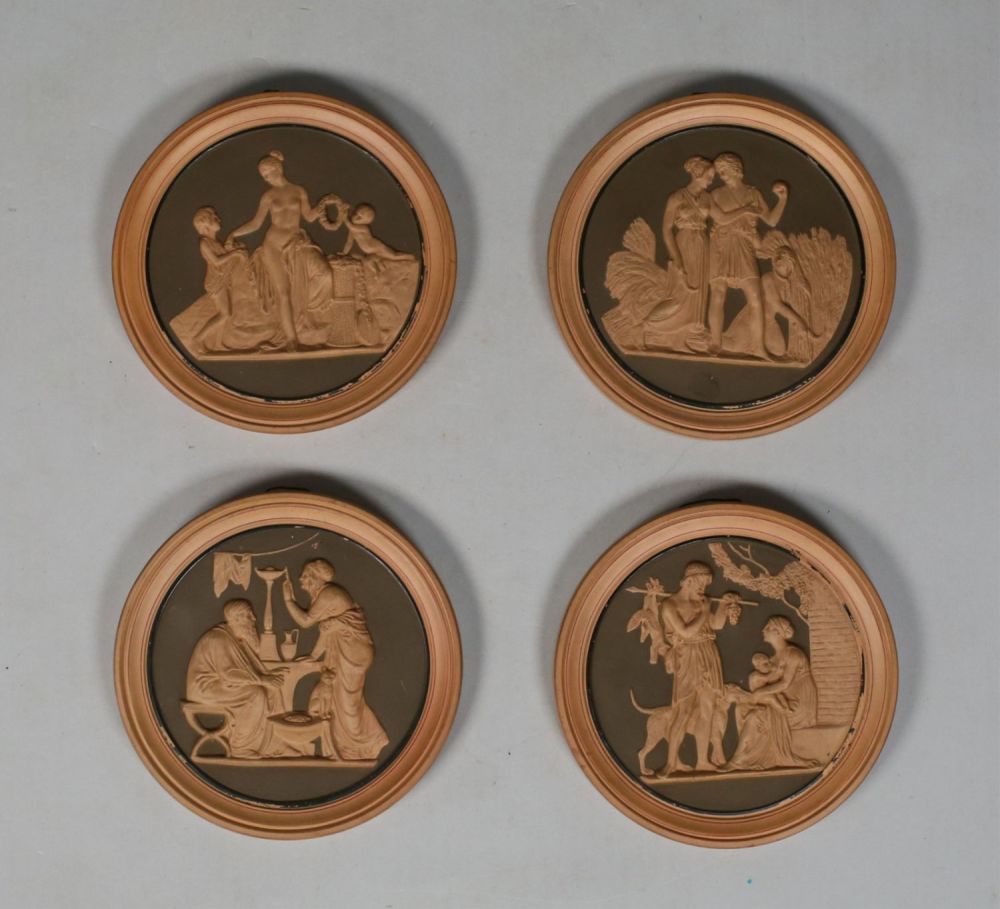 Lot 327: After Bertel Thorvaldsen 4 Terracotta Plaques