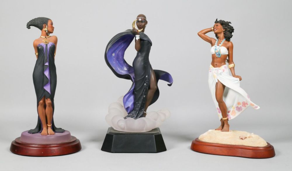 Lot 354: 3 Thomas Blackshear Porcelain Figurines