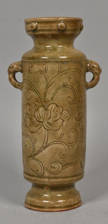Lot 394: Kamakura Period Ko-Seto Celadon Vase