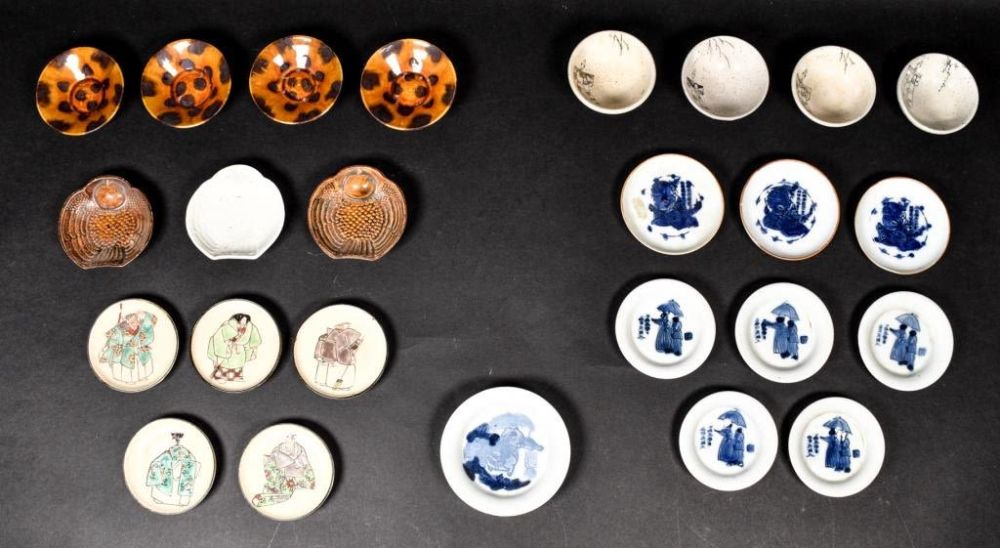 Lot 396: 25 Porcelain and Pottery Sauce Dishes