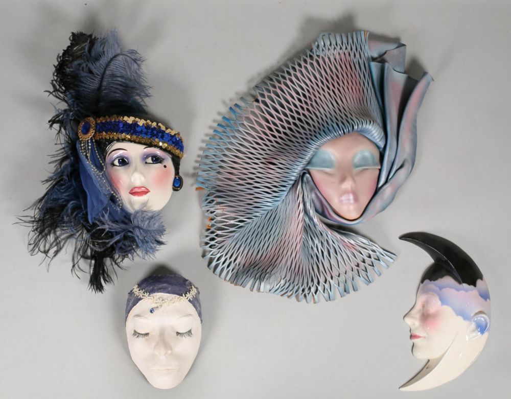Lot 416: 4 Mask Sculptures