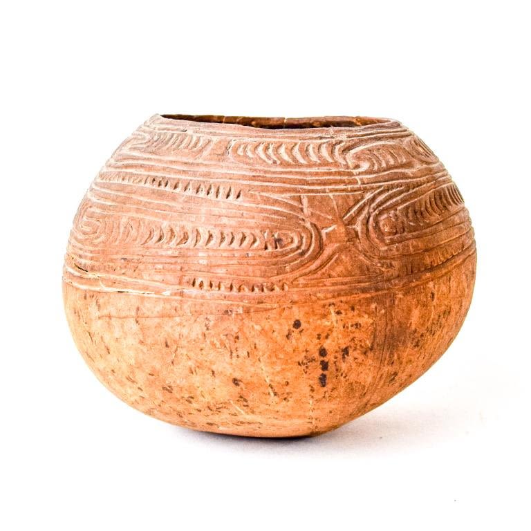 Lot 176: Carved Coconut Bowl from Papua New Guinea
