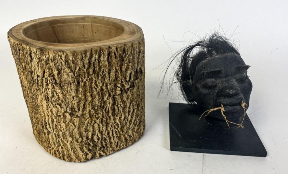 Lot 222: Tsantsa Shrunken Head Reproduction