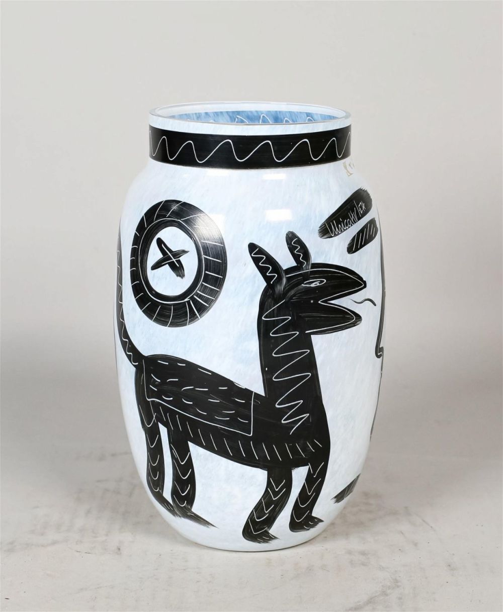 Lot 154: Kosta Boda Ulrica Hydman Vallien Mid Century Vase