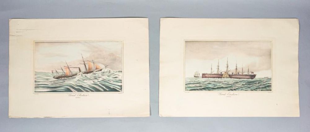 Lot 179: N.F. Diana 2 Ship Lithographs