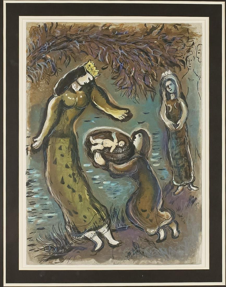 Lot 182: After Marc Chagall Lithograph, Exodus
