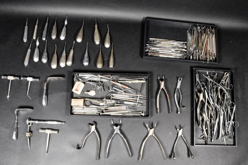 Lot 247: Large Lot of Vintage Dental Tools