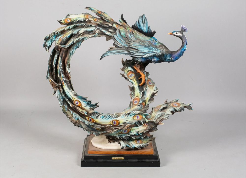 Lot 250: Giuseppe Armani Peacock Capodimonte Figurine