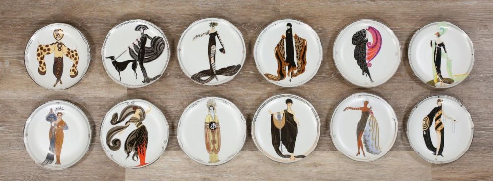 Lot 263: 12 House of Erte Porcelain Plates