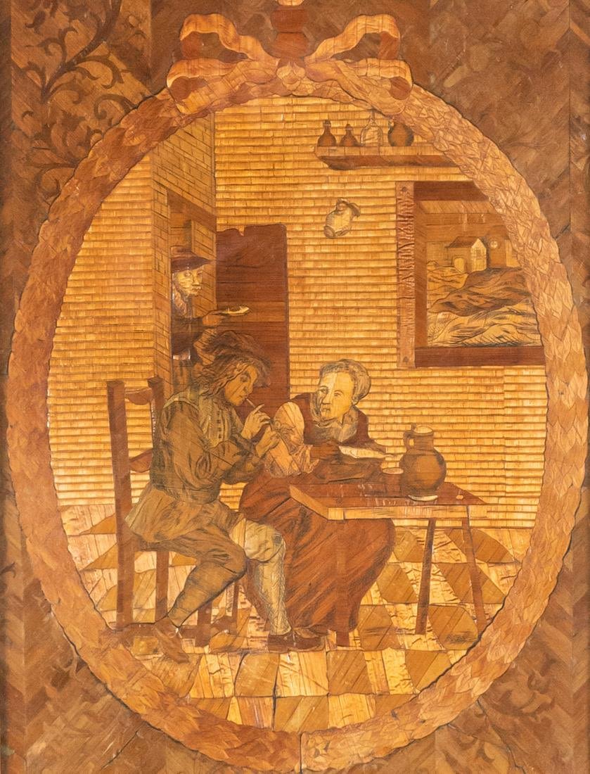 Lot 277: Continental Marquetry Panel