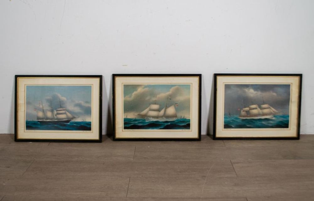 Lot 286: 3 Prints of Ships, Altonaer Museum
