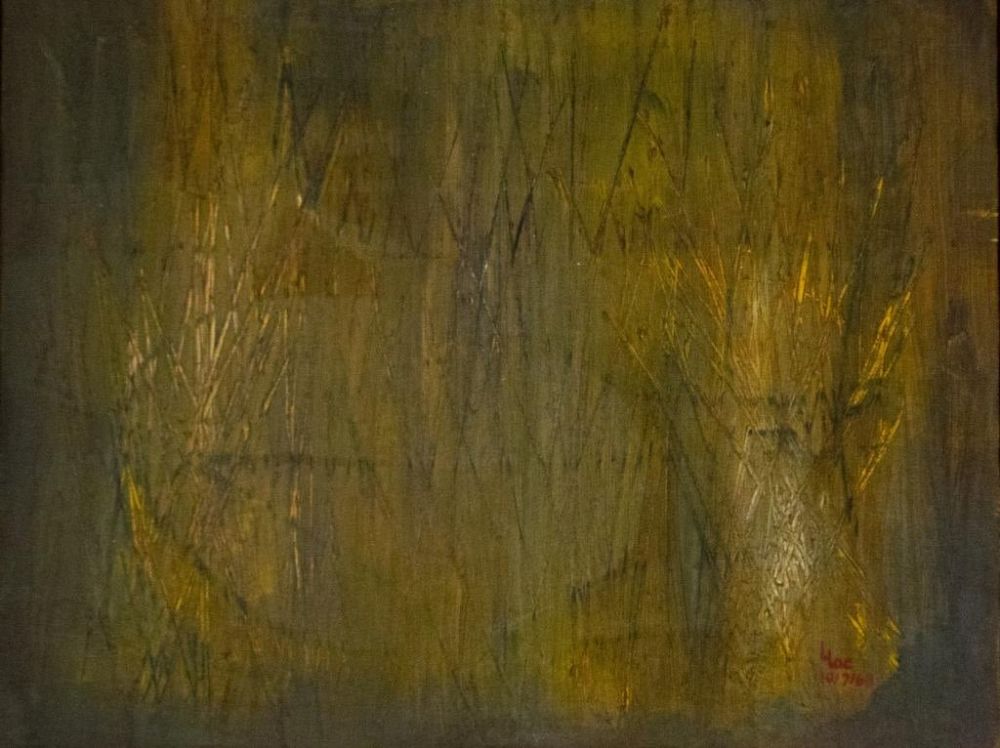 Lot 293: Manfred W. Arnold Structure 63 Oil on Canvas