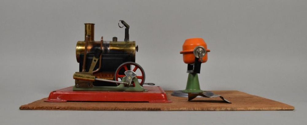 Lot 299: Mamod Steam Engine Model and Wilesco Cement Mixer