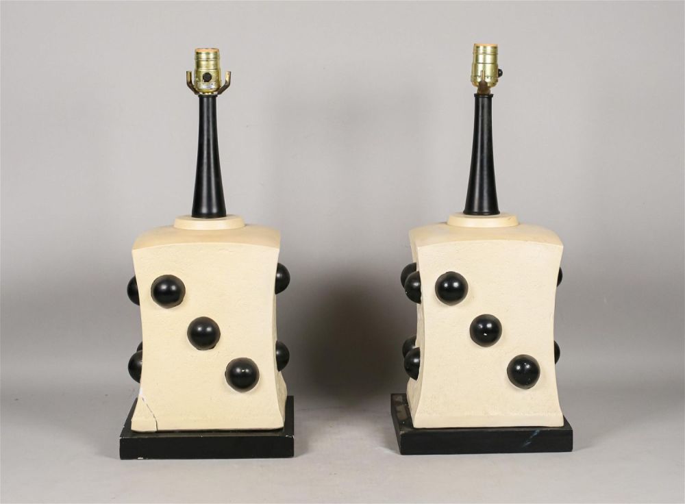Lot 325: Pair of Mid Century Pieri Tullio Dice Lamps