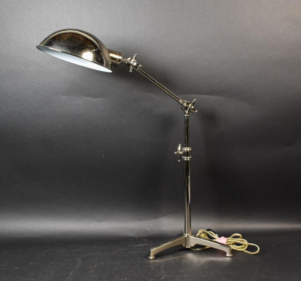 Lot 327: Industrial Chrome Desk Lamp