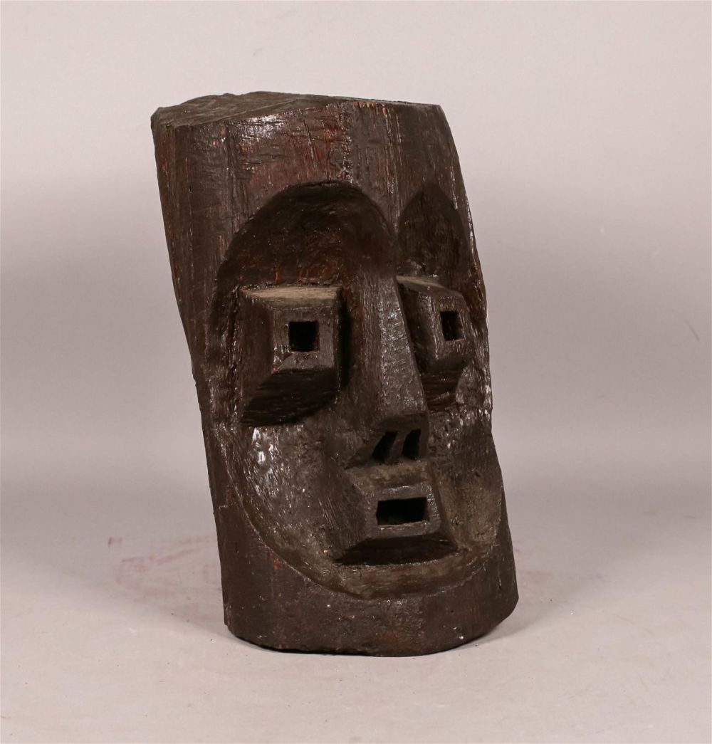 Lot 328: Brutalist Wood Sculpture