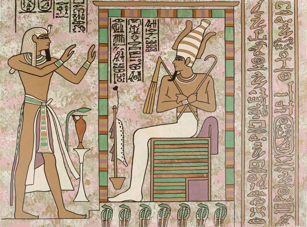 Lot 340: Egyptian Acrylic on Canvas