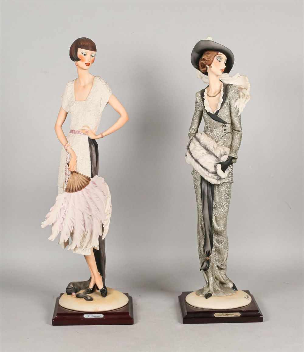 Lot 365: 2 Giuseppe Armani Capodimonte Porcelain Statues