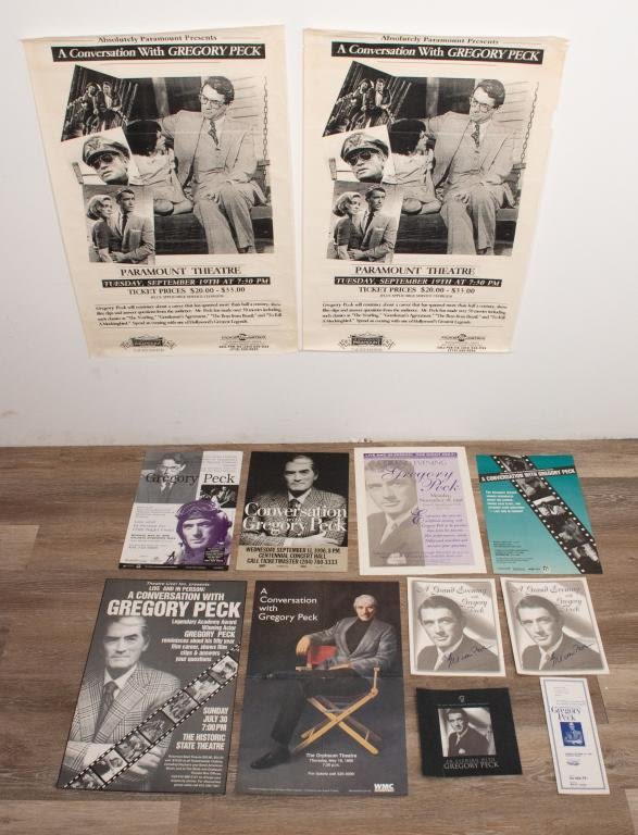 Lot 371: A Conversation With Gregory Peck Memorabilia