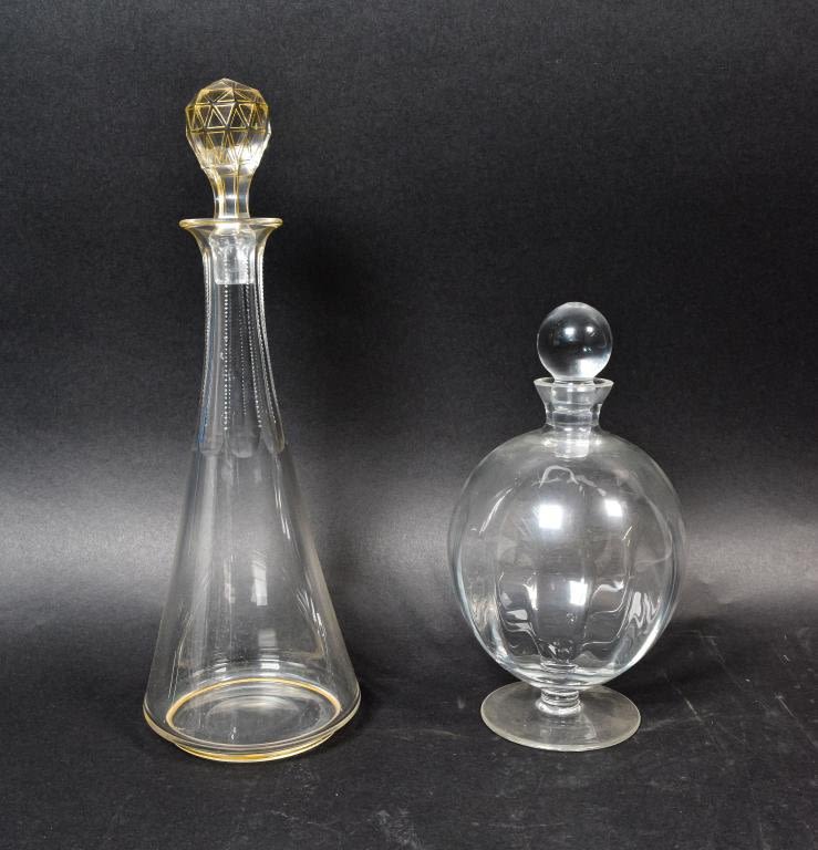 Lot 389: 2 Glass Decanters