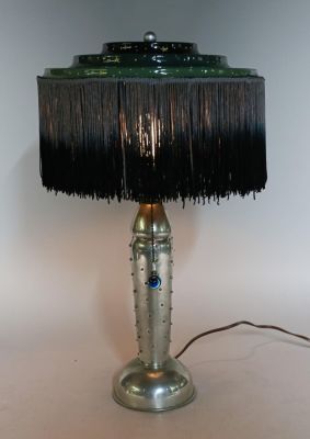Lot 1 - Art Deco Style Lamp With Tassel Shade