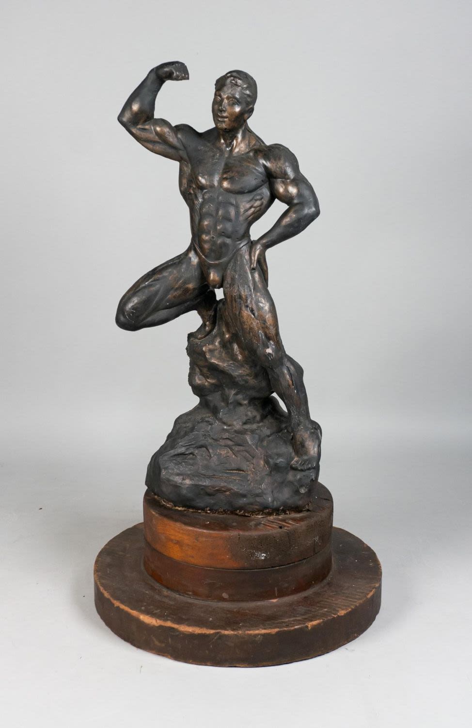 Lot 161: Faux Bronze of a Strongman