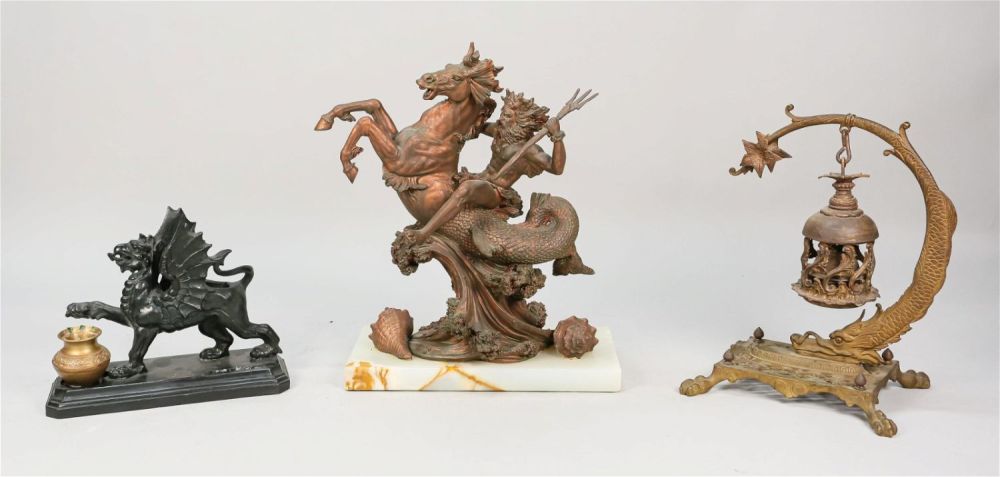 Lot 162: 3 Mythological Sculptures