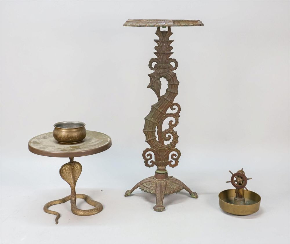 Lot 167: 2 Metal Figural Stands