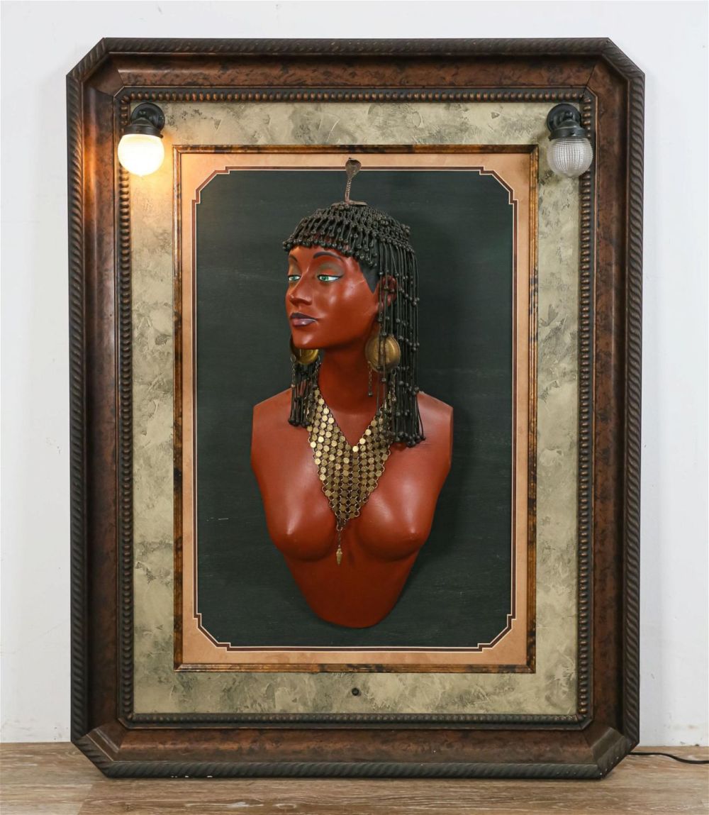 Lot 176: Egyptian Revival Bust in Frame