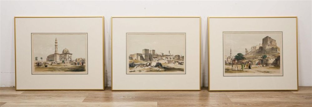 Lot 196: 3 After Owen B. Carter Lithographs Views of Cairo
