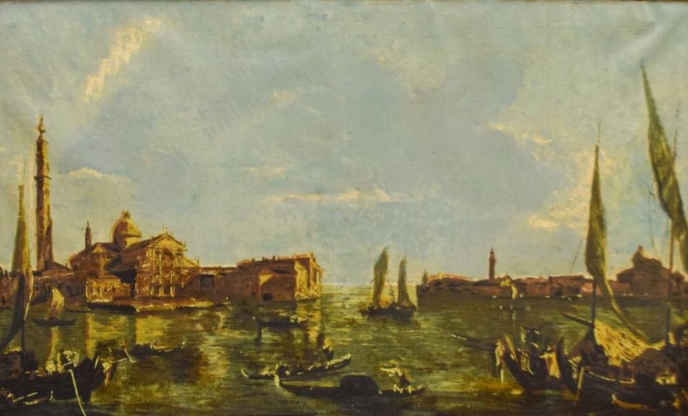 Lot 207: 20th Century Oil On Canvas Venice Italy