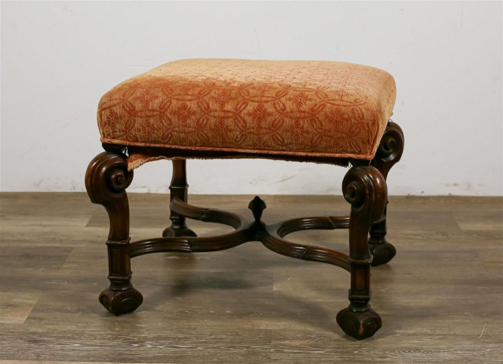 Lot 238: William and Mary Upholstered Footstool