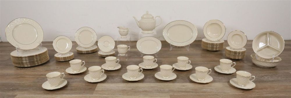 Lot 252: 106 Pieces Lenox Jacquard Gold Porcelain