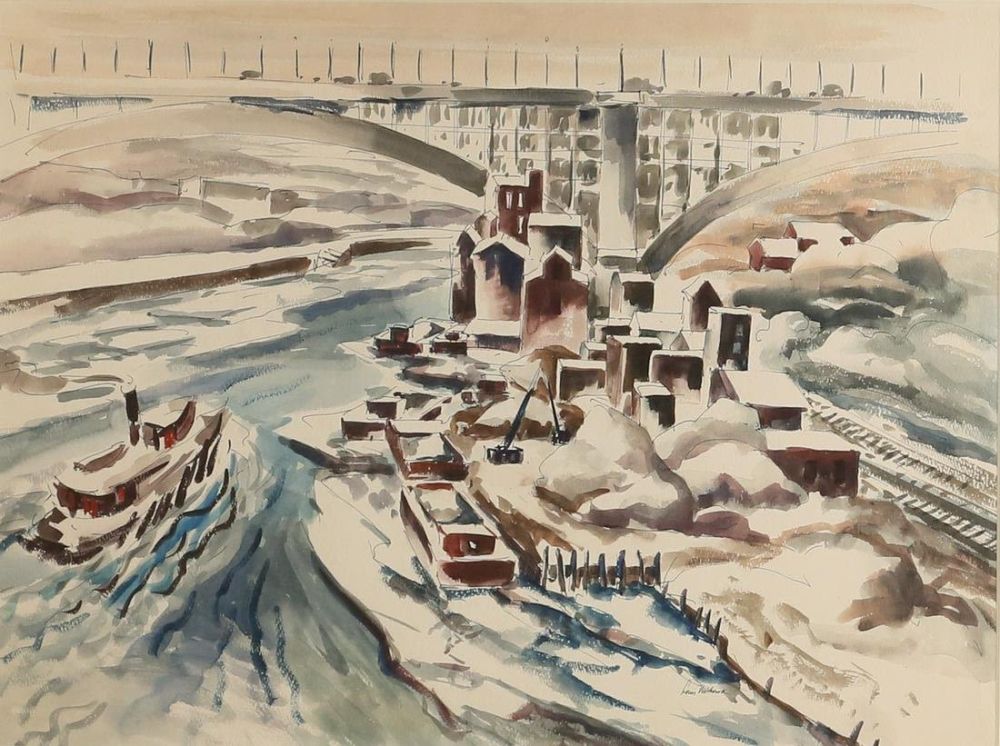 Lot 267: Louis Wolchonok Gouache on Paper