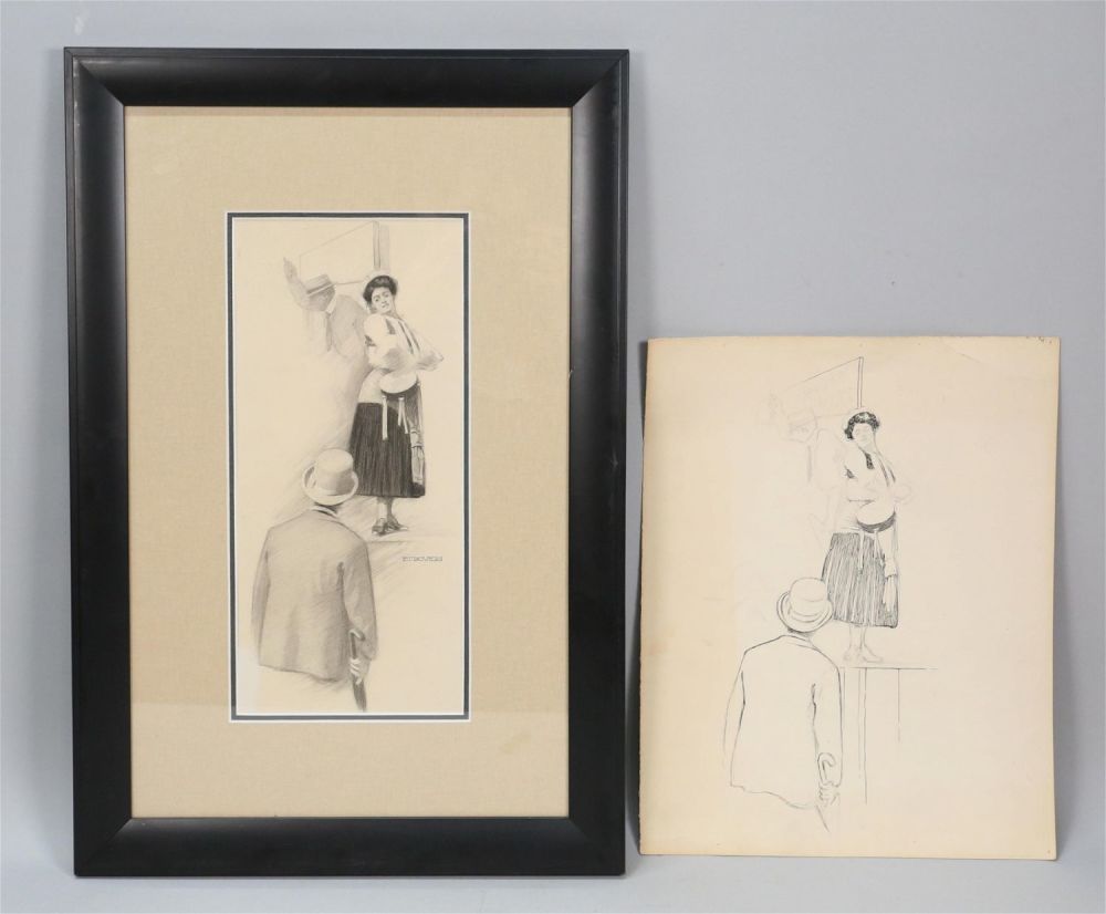 Lot 275: 2 Franck Taylor Bowers Drawings
