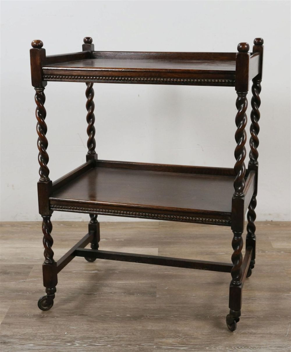 Lot 285: English Arts and Crafts Tiered Side Table