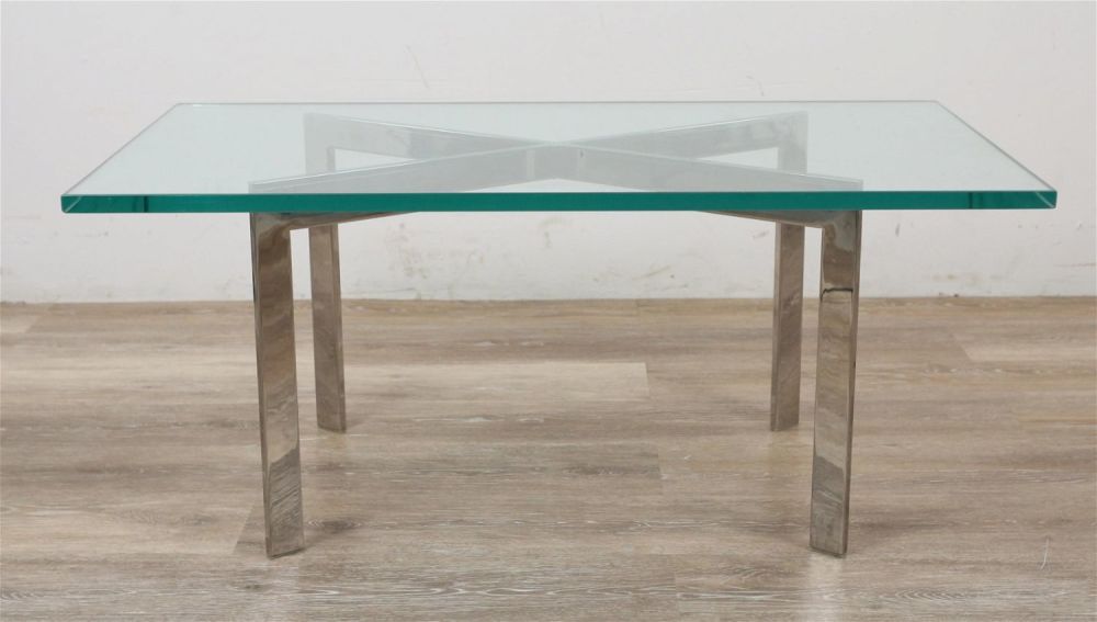 Lot 299: Mies Van Der Rohe Style Barcelona Cocktail Table