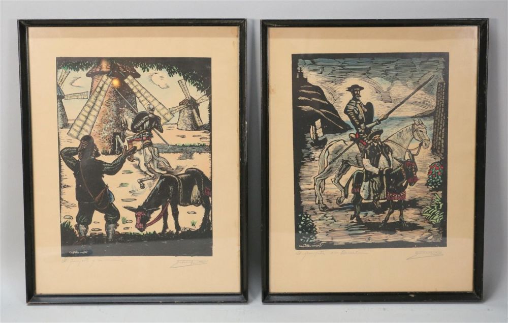 Lot 335: 2 Juan Castells Marti Woodblock Prints