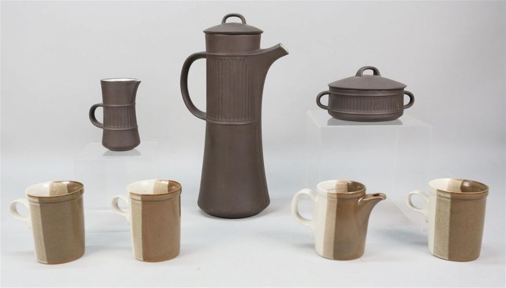 Lot 436: 7 Pieces Mid Century Modern Pottery
