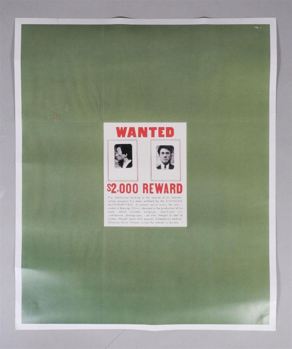 Lot 157: Ai Weiwei Wanted Poster Pigment Print