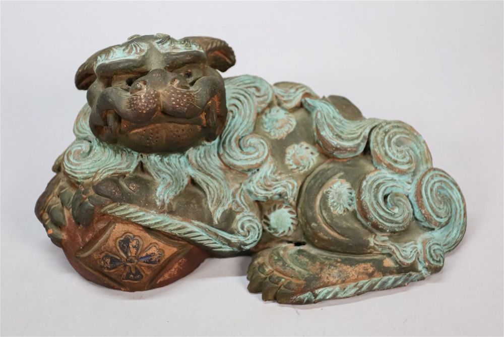 Lot 180: Chinese Terracotta Foo Dog Sculpture