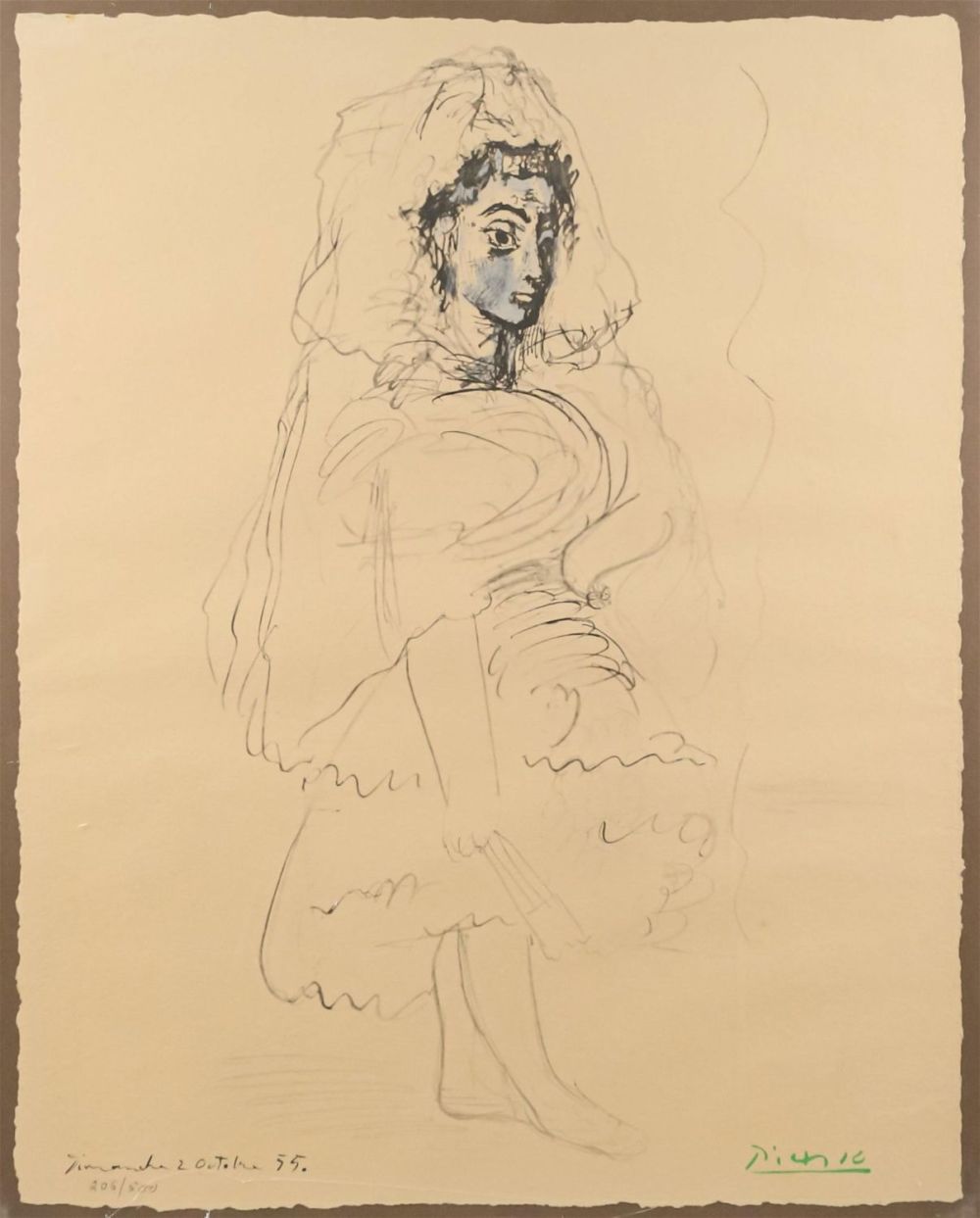 Lot 191: After Pablo Picasso Lithograph Spanish Woman